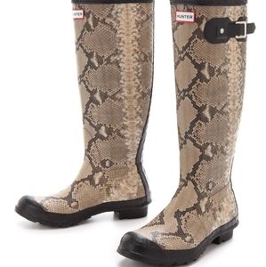 Hunter Carnaby Python Rainboots